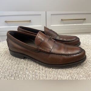 Tod’s Men’s Loafers Shoes Size 9 1/2 US Dark Brown Leather Italy EUC